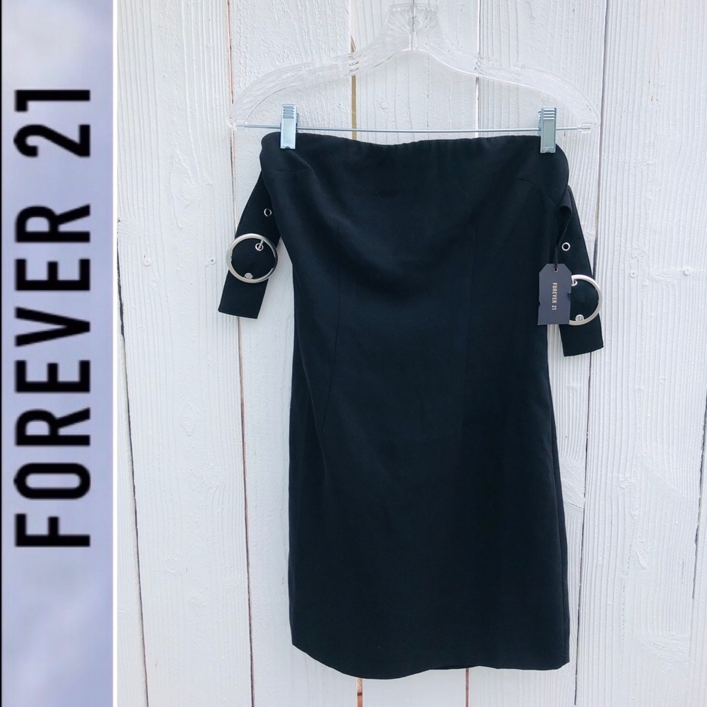 NEW Forever 21 Little Black Strapless Dress